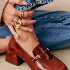 Sezane Victoire Loafer--Patent Mahogany